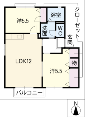 エクレール・マーヤＣ棟 2階