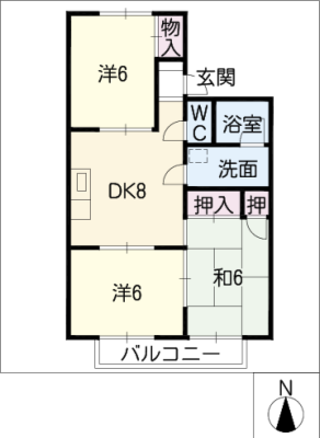 臼井南コーポⅡ 2階