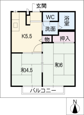 パナハイツ綾戸Ａ・Ｂ 2階
