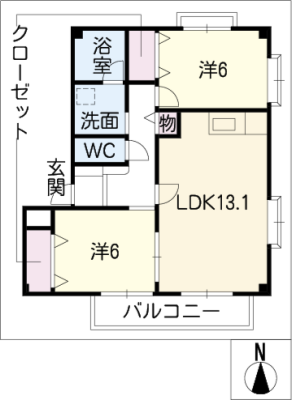 ボヌール　Ｂ 2階