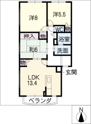 アミティ２１ 2階