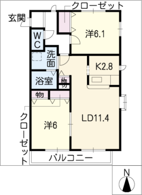 ラ・ジェンヌ　ＥＡＳＴ棟 1階