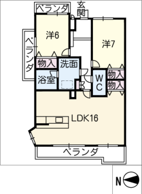 ﾗｲｵﾝｽﾞﾏﾝｼｮﾝ岐阜北方　２０１号