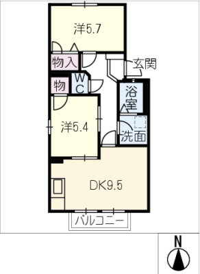 メルベーユすのまたＢ 2階