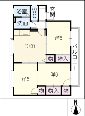 セジュール美樹 2階