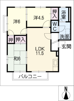 サンヴェール三好ヶ丘Ａ 2階