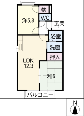 ジュネス東山台Ｂ棟 2階