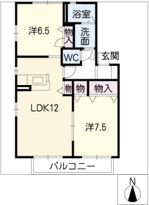 ラルジュ・ジャルダン　Ａ棟 2階