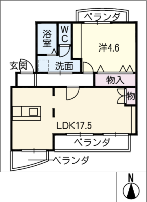 サントピア天道Ａ　３０３号室 3階