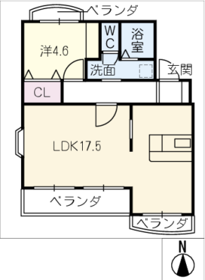 サントピア天道Ａ　３０５号室 3階