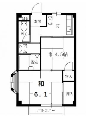 エクセルハイツ黒笹 2階