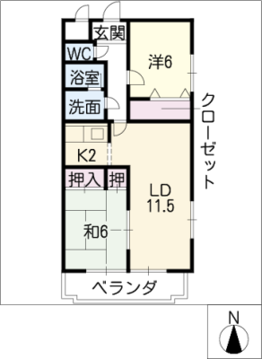フィオーレ田中Ⅱ 1階