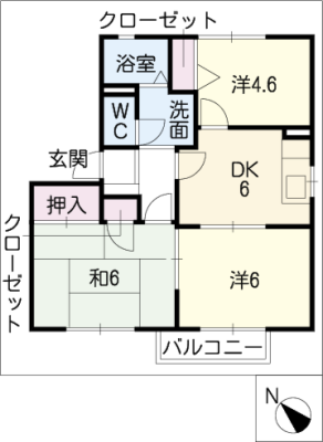 パストラルＢＥＬＬ　Ｃ棟 2階