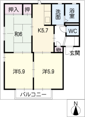 メゾンアイリス　Ｂ 2階