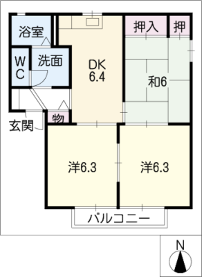 ディアス御園Ｂ棟 2階