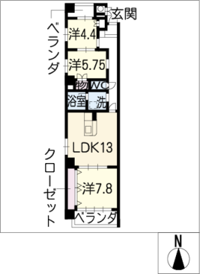 ツインメゾン札木 1階