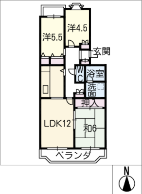 サーラシティ中郷　４０１号室 4階