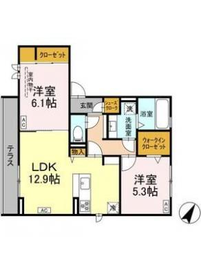 D-squareつつじが丘　1号地 2階