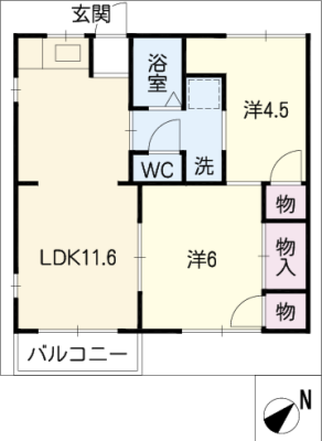 セントリバーハイツ千代崎Ｃ棟 2階