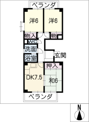 ピアネーズ東町 2階