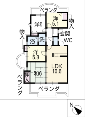 第３北浜田マンション９０１号室 9階