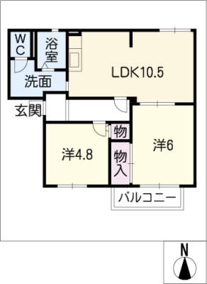 ディアスサフラン　Ｂ棟 2階