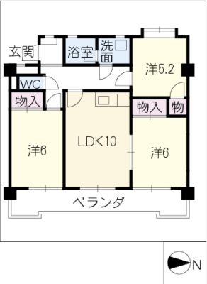 ヴィレッジにしの台 2階