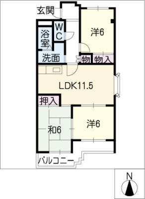 パークサイドＪ２　Ｂ棟 2階