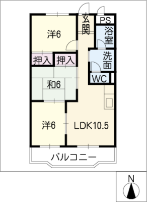 グリーンヒル巽が丘Ｂ棟 2階