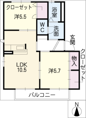 パークサイドハイツ　Ａ棟 2階