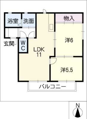 パークサイドハイツ　Ｄ棟 2階