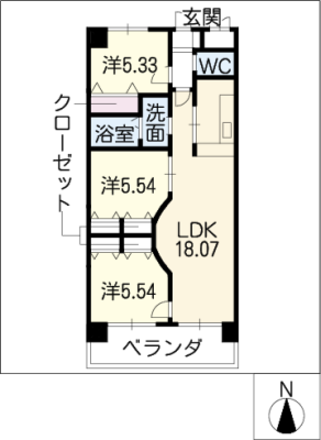 ツインヒルズ 2階