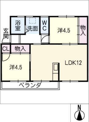 宮津団地１号棟４０１号 4階