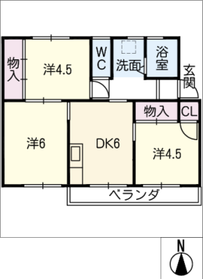 宮津団地１号棟４０２ 4階