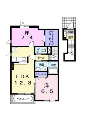 プリ－トカ－サ内浜Ⅲ 2階