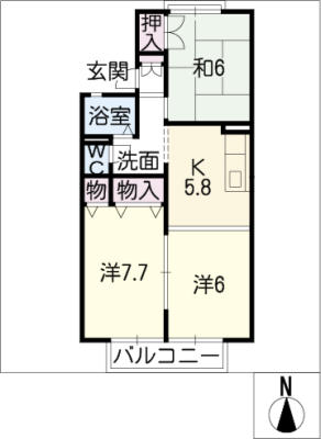 セジュールカメリア 2階