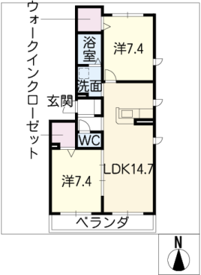 長良川サンハイツ　Ａ棟 3階