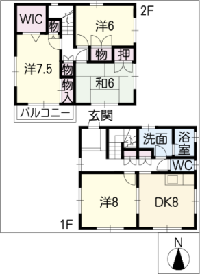 サンヒルズ大針貸家　Ｃ棟