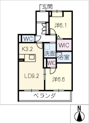 シャーメゾン貴船 2階