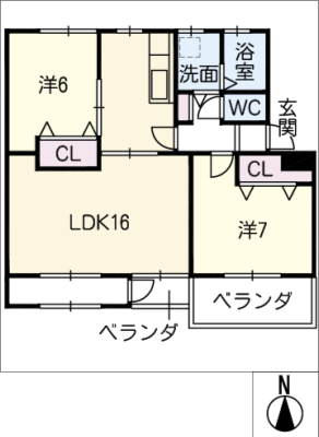 猪子石南住宅８号棟　４０１号室 4階