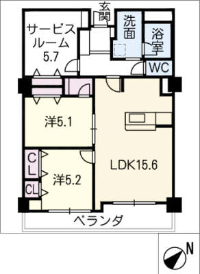 クラッシーズ貴船　２０２号室 2階