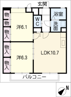 アムール上野台Ⅱ 2階