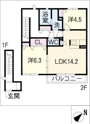 ヴィラ富木島ⅡＡ棟