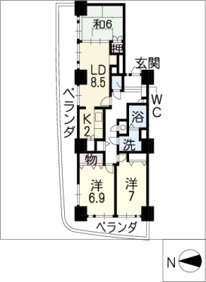 スカイステージ３３　６０９号室