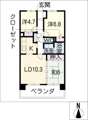 サンコート桃花台Ｄ棟 6階