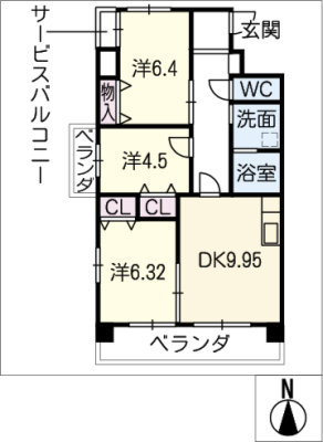 黄金マンション 3階