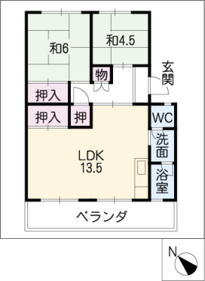 杉山コーポＣ棟 1階