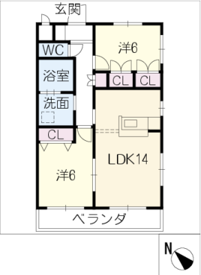 ラピスタウン緑丘通り 2階