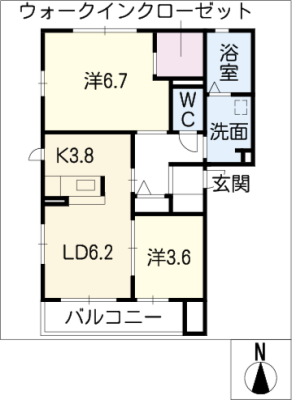 リヴィエール東部 2階