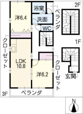 小田貸家 3階